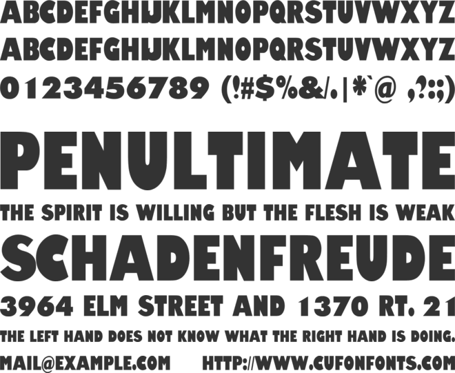 Amity Jack font preview