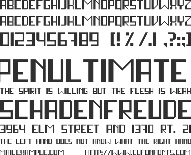 stay in square font preview