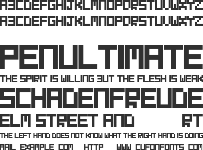 Evilborn Font font preview