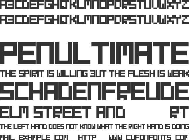 Evilborn Font font preview