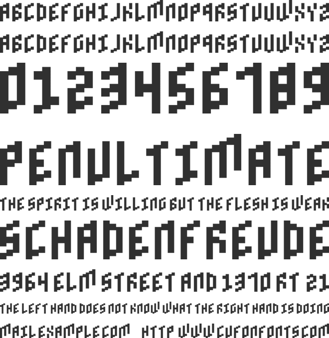 Brick font preview