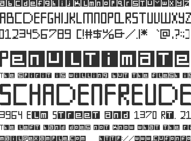 Digit Square font preview