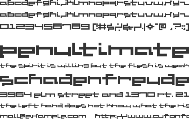 V5 Cuadra2 font preview