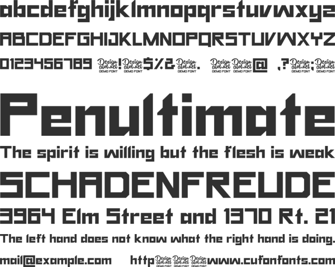 Yet Untitled Demo font preview