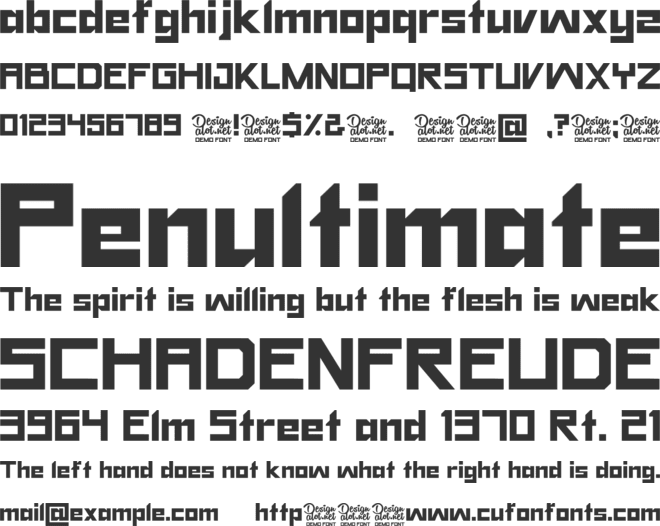 Yet Untitled Demo font preview