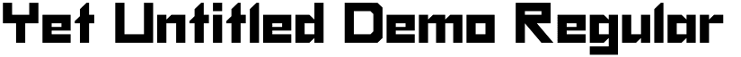 Yet Untitled Demo font download