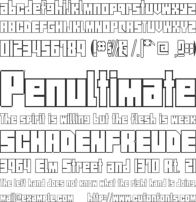 Street Block font preview