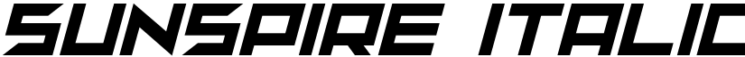 sunspire Italic font