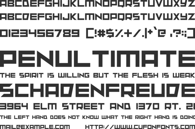 sunspire font preview