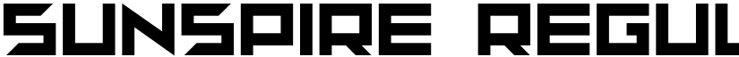 sunspire Regular font