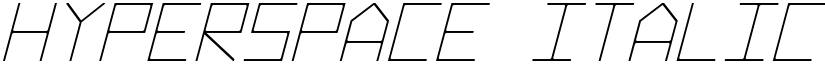 Hyperspace Italic font
