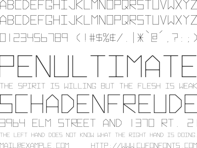 Hyperspace font preview