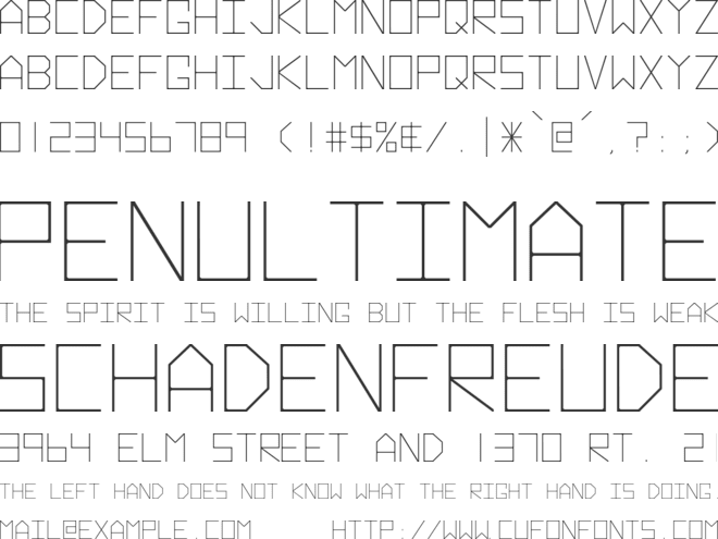 Hyperspace font preview