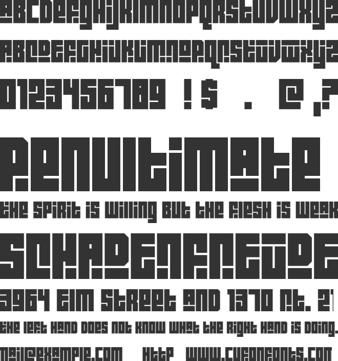 Block Out font preview