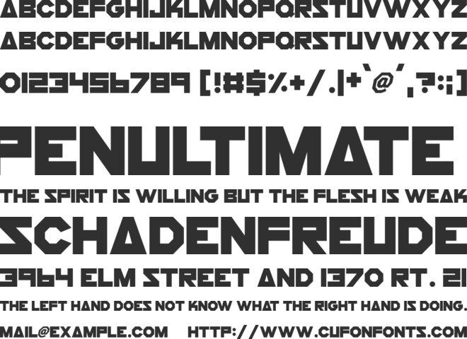 Cogs And Bolts font preview