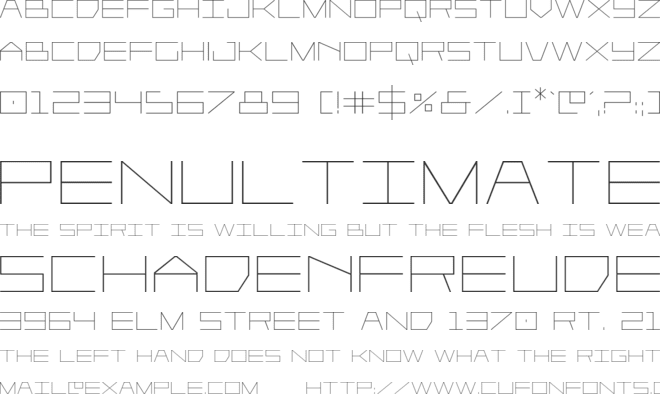 Player 1 Up font preview