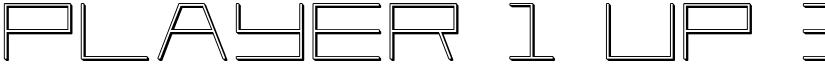 Player 1 Up 3D Regular font