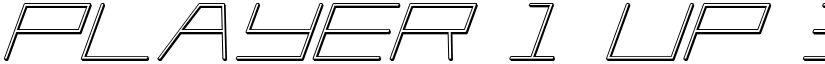 Player 1 Up 3D Italic Italic font