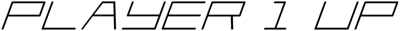 Player 1 Up Bold Italic Bold Italic font