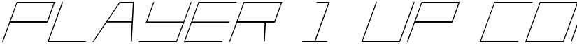 Player 1 Up Condensed Italic Condensed Italic font