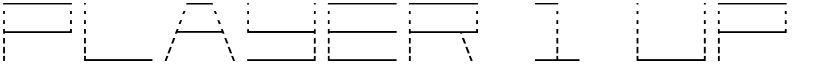 Player 1 Up Gradient Regular font