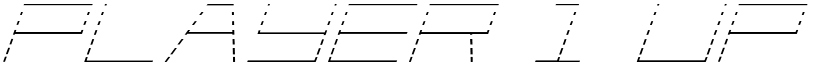 Player 1 Up Gradient Italic Italic font