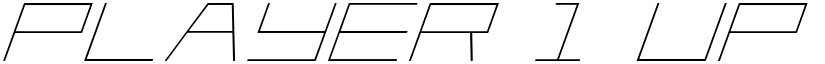 Player 1 Up Italic Italic font