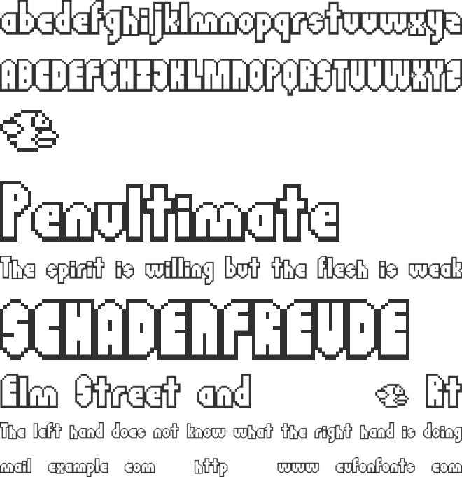 FlappyBirdy font preview