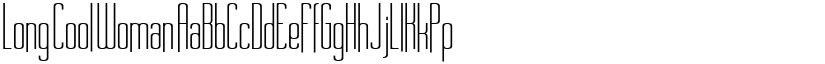 Long Cool Woman font