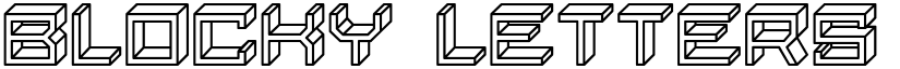 Blocky Letters Hollow Regular font