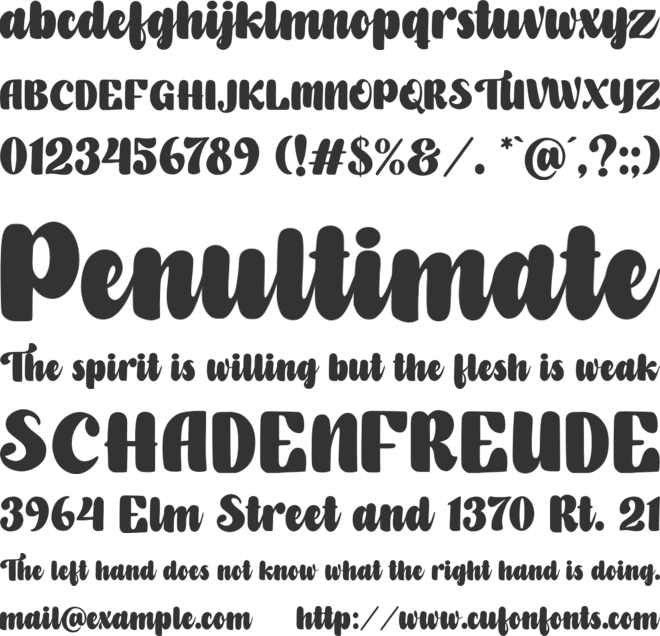 The Giant and the Mouse font preview