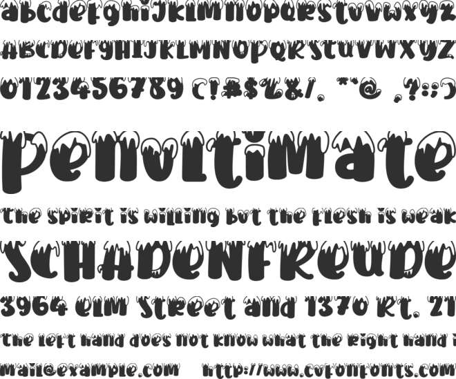 Hello Snow - Personal use font preview