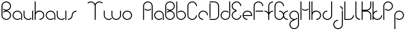 Bauhaus Two font
