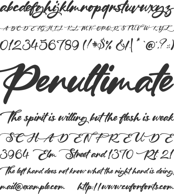 Darling in Paris font preview