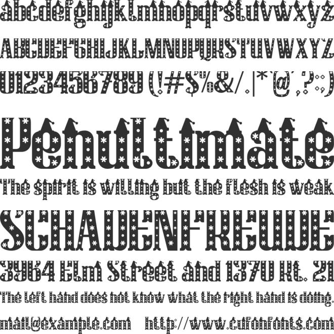 Christmas Hat font preview