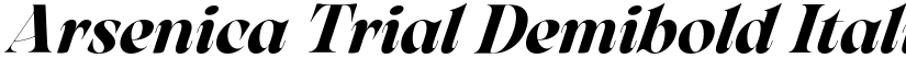 Arsenica Trial Demibold Italic font