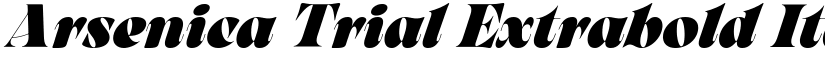 Arsenica Trial Extrabold Italic font