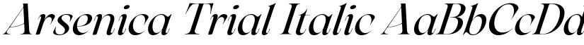 Arsenica Trial Italic font