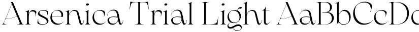 Arsenica Trial Light font
