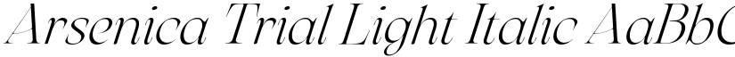 Arsenica Trial Light Italic font