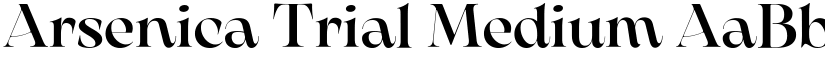 Arsenica Trial Medium font