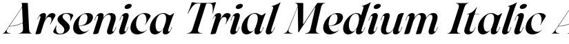 Arsenica Trial Medium Italic font