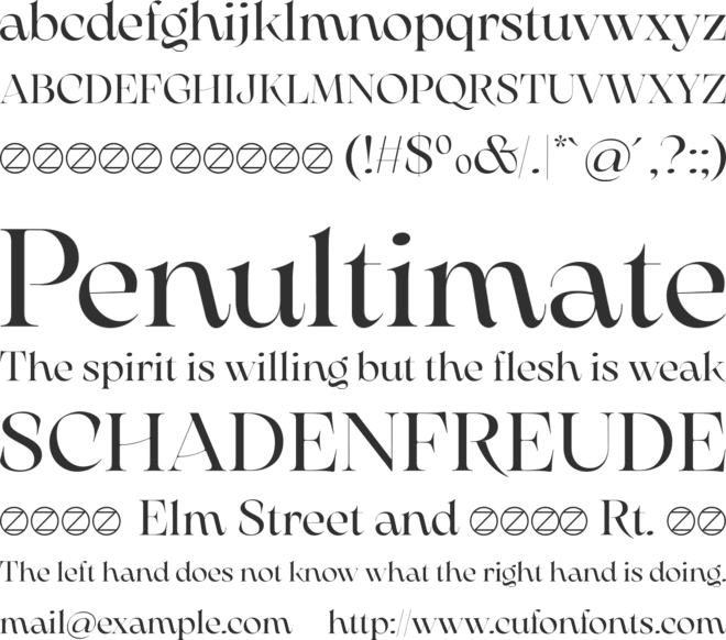 Arsenica Trial font preview
