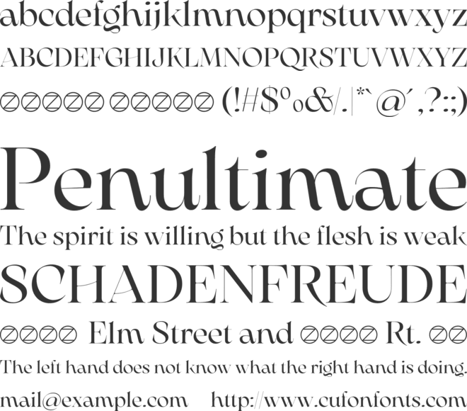 Arsenica Trial font preview
