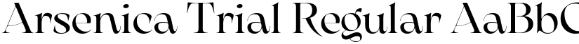Arsenica Trial Regular font