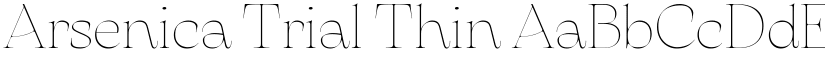 Arsenica Trial Thin font