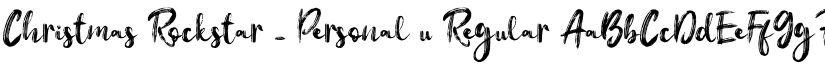 Christmas Rockstar - Personal u Regular font