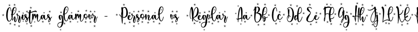 Christmas glamour - Personal us font download