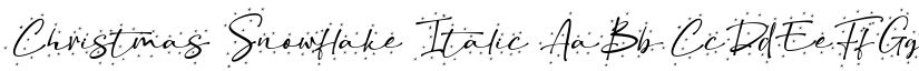 Christmas Snowflake Italic font