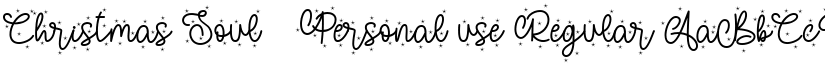 Christmas Soul - Personal use Regular font